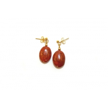 Luxurious Red Sponge Coral Drop Earrings